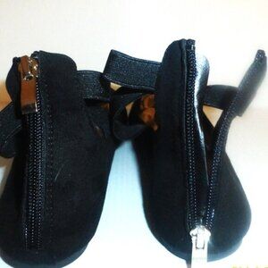 SHO1 - Raccolta Carla WOMANS' SHOES SZ 8.5 Ladies Black Shoes Flat Shoes Velvet
